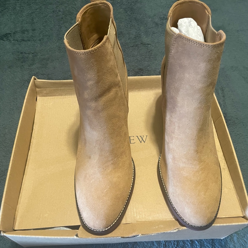 Tan j.crew ankle boot
